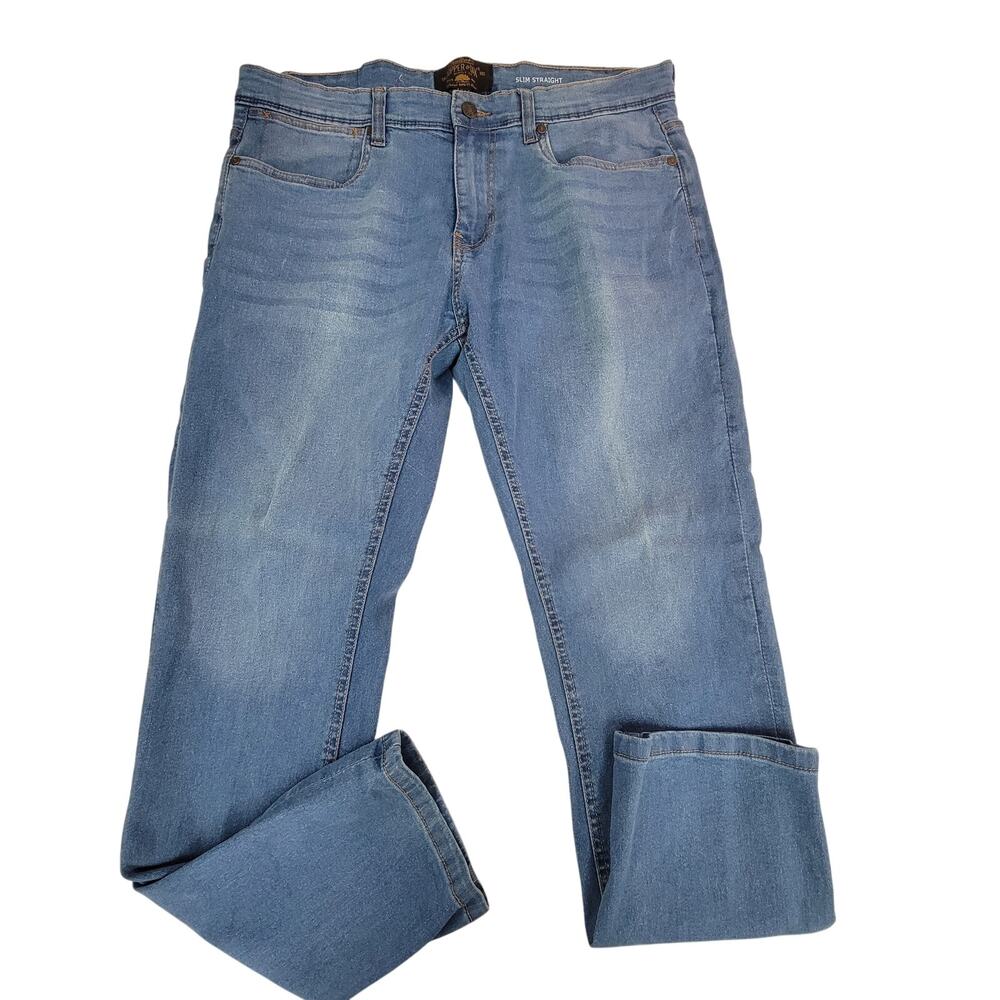 Cooper Oak Slim Straight Jeans Mens 34x28 Blue Denim